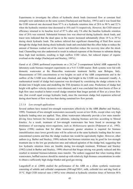 analysis of a pilot-scale anaerobic baffled reactor treating domestic ...