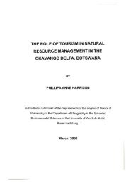 the role of tourism in natural resource management in the okavango ...