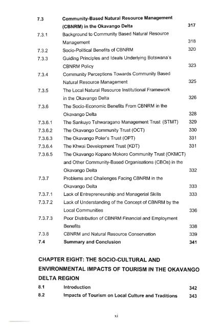 the role of tourism in natural resource management in the okavango ...