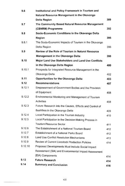 the role of tourism in natural resource management in the okavango ...