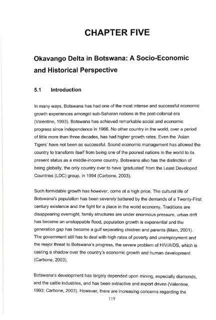 the role of tourism in natural resource management in the okavango ...