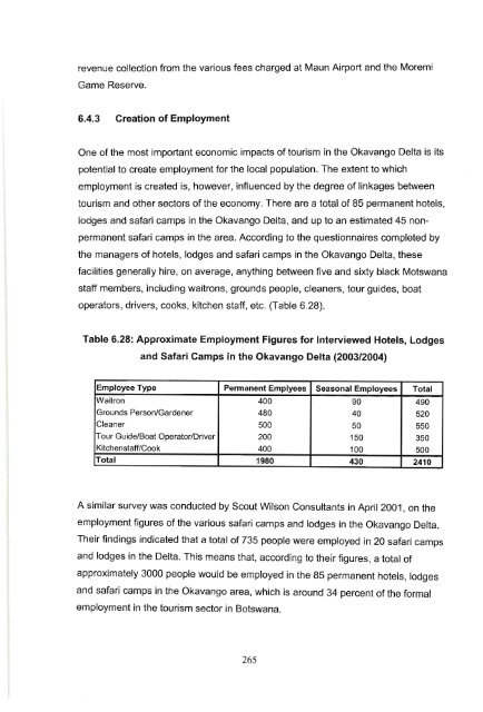 the role of tourism in natural resource management in the okavango ...