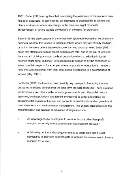 the role of tourism in natural resource management in the okavango ...