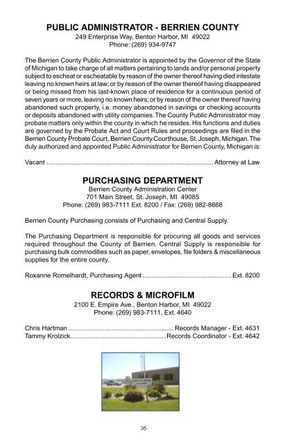 County Government Directory - Berrien County