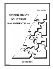 BERRIEN COUNTY SOLID WASTE MANAGEMENT PLAN