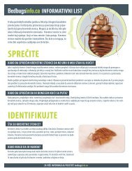 SPREČITE IDENTIFIKUJTE - Bed bugs