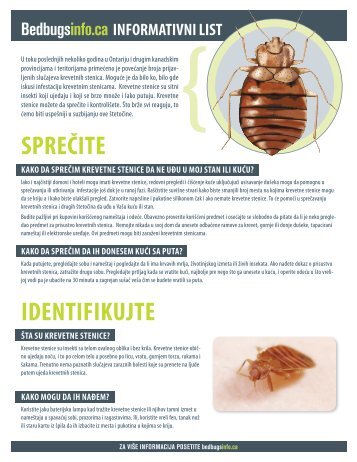 SPREČITE IDENTIFIKUJTE - Bed bugs