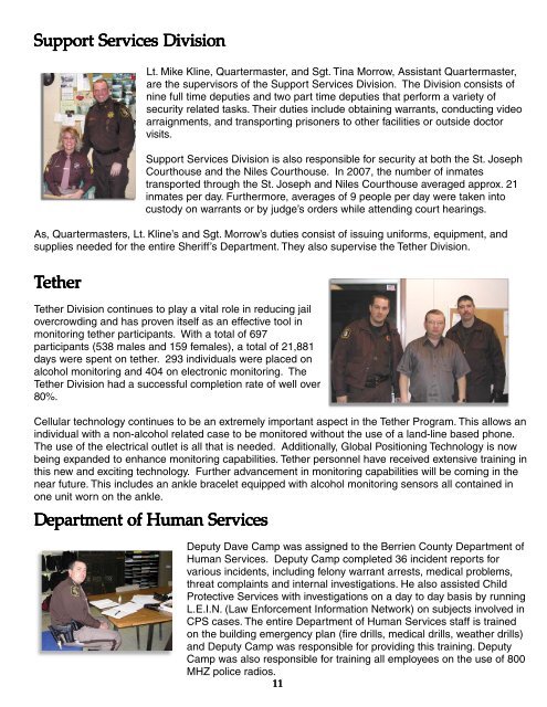 2007 ANNU 2007 ANNUAL REPORT AL REPORT - Berrien County