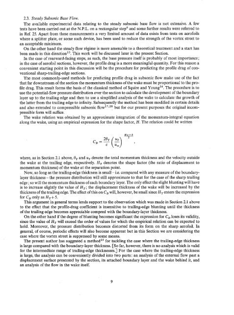 A Discussion of Two-Dimensional Turbulent Base Flows - aerade