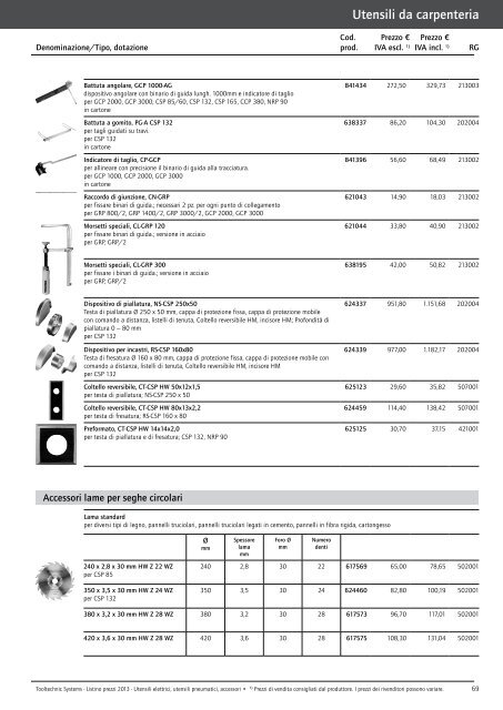 Listino prezzi 2013 - Festool