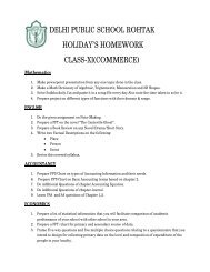 Class 11th Commerce Holidays' Homework - Delhi Public School ...