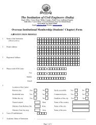 The Institution of Civil Engineers (India) - ICE