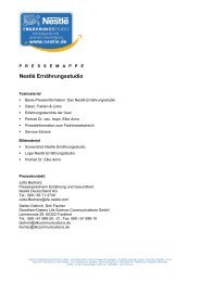Basispressemappe - Nestle Ernährungsstudio - Nestlé Deutschland ...