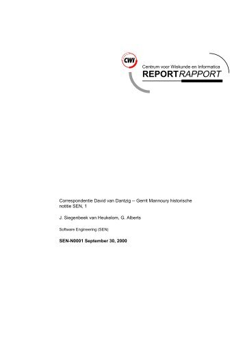 REPORTRAPPORT - CWI