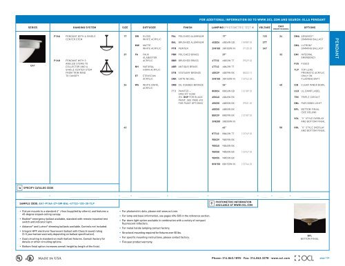 Catalog Page - OCL Architectural Lighting