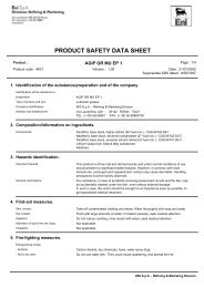 PRODUCT SAFETY DATA SHEET