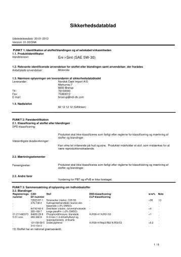 Eni i-Sint (SAE 5W-30) - SDS - DNK - ver.01.00.pdf