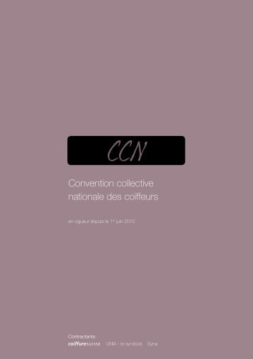 Convention collective nationale des coiffeurs - Coiffure SUISSE