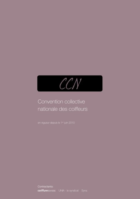 Convention collective nationale des coiffeurs - Coiffure SUISSE