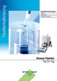 Genaue Pipetten - METTLER TOLEDO