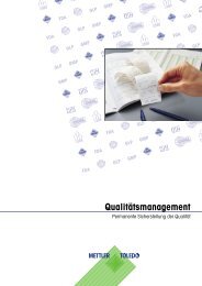 Qualitätsmanagement - METTLER TOLEDO