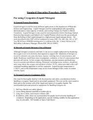 Standard Operating Procedure (SOP) - McMaster Department of ...