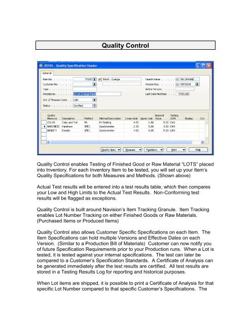 Quality Control - Cost Control Software