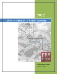 Lab Instruction (4L04‐Steel section) - McMaster University