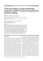 Characterization of superconducting properties of BSCCO powder ...