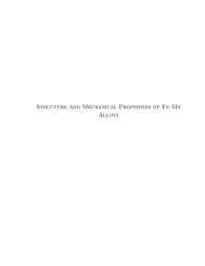 Structure and Mechanical Properties of Fe-Mn Alloys - McMaster ...