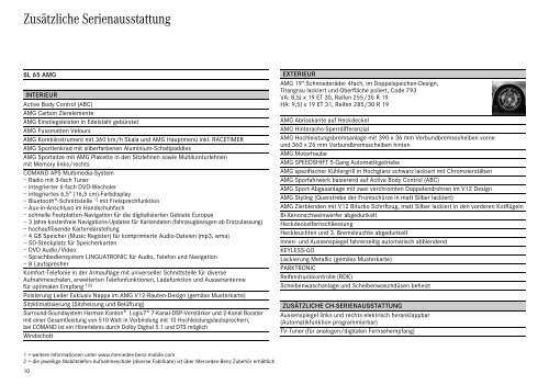 SL-Klasse. - Preislisten