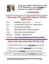 Dynamic NAV 2009 RTC Report Writer Made Easy - Cost Control ...