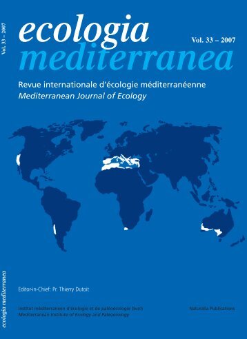 Revue internationale d'écologie méditerranéenne Mediterranean ...
