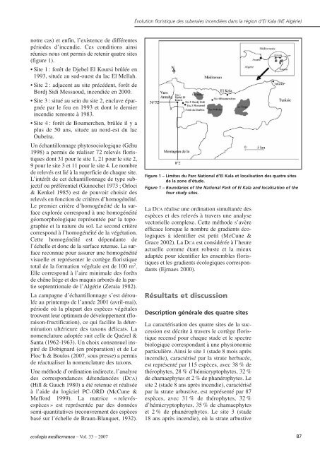 Revue internationale d'écologie méditerranéenne Mediterranean ...