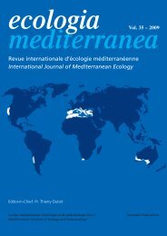 Vol. 35 – 2009 - Ecologia Mediterranea - Université d'Avignon et des ...