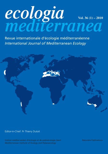 Revue internationale d'écologie méditerranéenne International ...