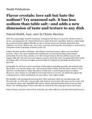 Flavor crystals: love salt but hate the sodium? Try ... - Ideas in Food