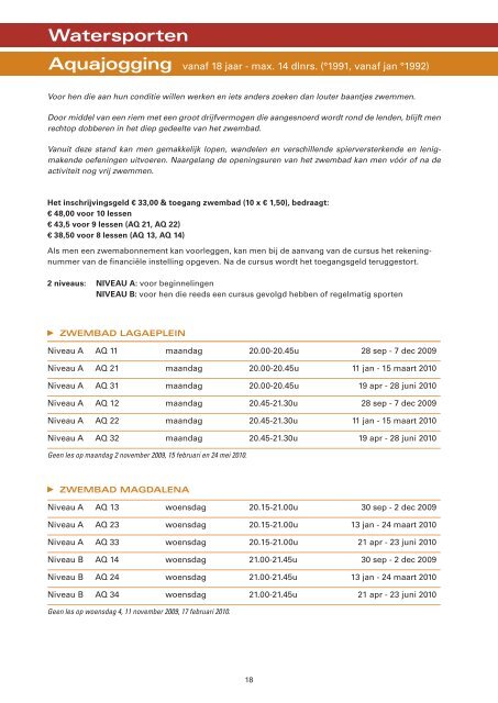 sportaanbod volledig jaarprogramma - Ba