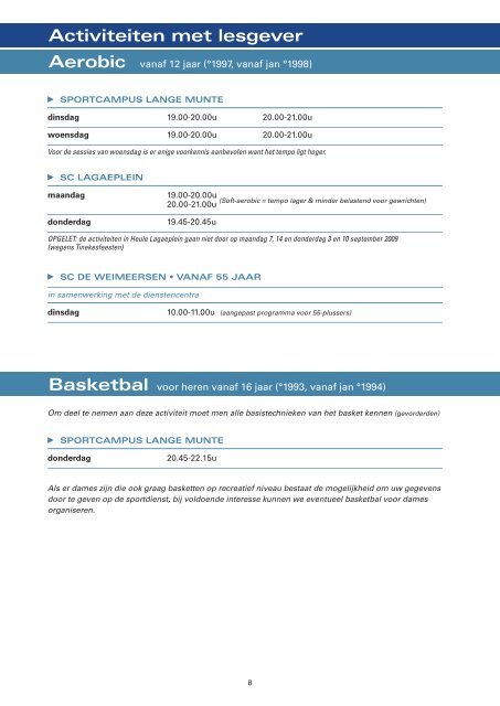 sportaanbod volledig jaarprogramma - Ba