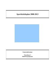 Sportbeleidsplan 2008-2013