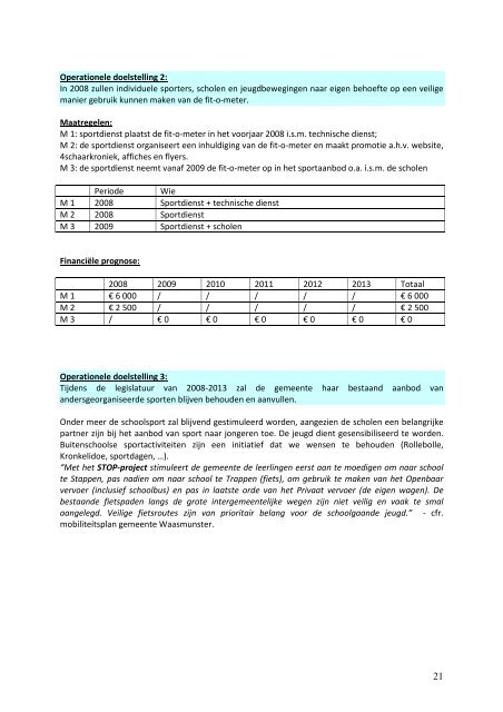 Sportbeleidsplan 2008-2013