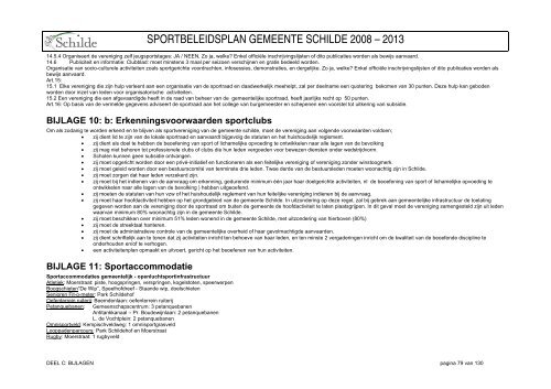 SPORTBELEIDSPLAN GEMEENTE SCHILDE 2008 – 2013