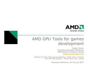 Advanced D3D10 Rendering - AMD Developer Central