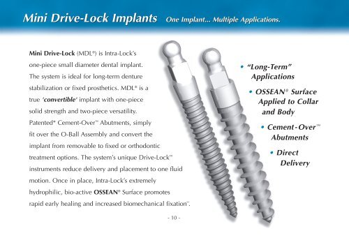 MDL® Surgical & Prosthetic Technique Manual - Intra-Lock