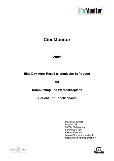 CineMonitor 2009 Eine Day-After-Recall telefonische ... - aproxima