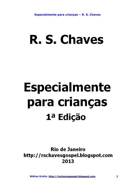 Especialmente para crianças – R. S. Chaves