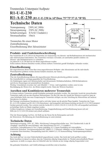 BEDIENUNGSANLEITUNG R1UE230 2...