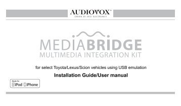 Installation Guide/User manual - Audiovox - Driven by DICE ...