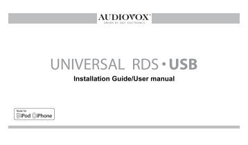 UNIVERSAL RDS USB - Audiovox - Driven by DICE Electronics