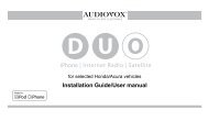 Installation Guide/User manual - Audiovox - Driven by DICE ...